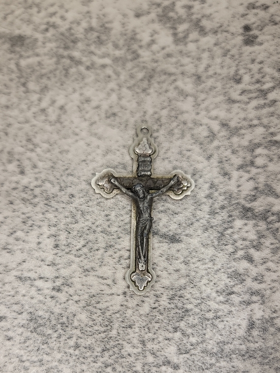 vintage Jewelry - Vintage Italy Silver Tone Crucifix Pendant of Jesus on the Cross